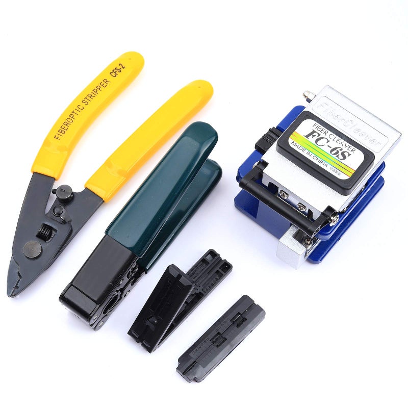 KELUSHI Optical Fiber Tool Kit Cold Connection tool Optical Fiber Stripping Cleaver for SUMITOMO with 36000 Cleaves and Fiber Optic Drop Cable Fiber Stripper CFS-2 Double Port Hole - Image 2